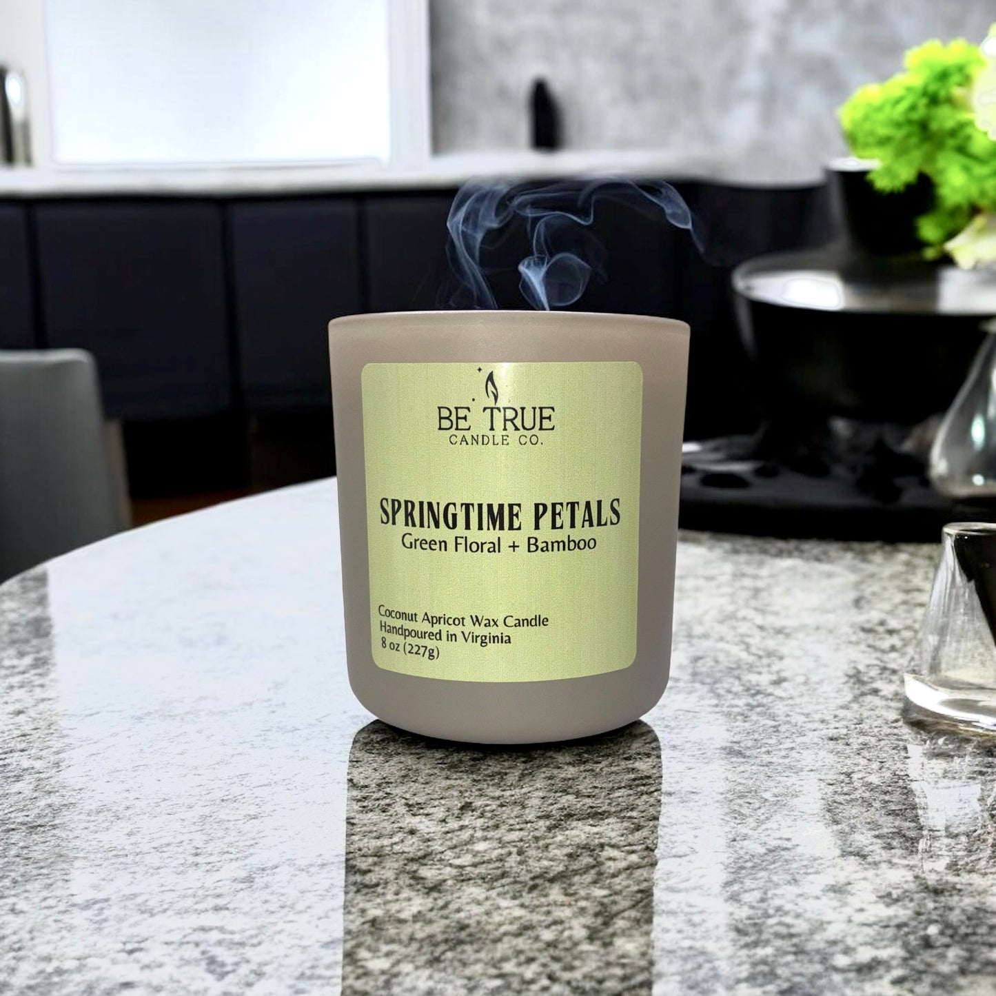 Springtime Petals - Green Floral + Bamboo